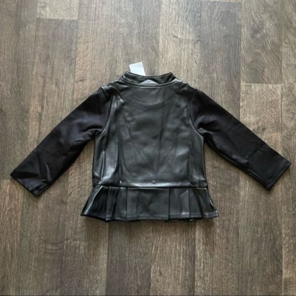 Disney Minnie Mouse Faux Leather Motto Jacket For Girls Size 18M - Picture 7 of 7